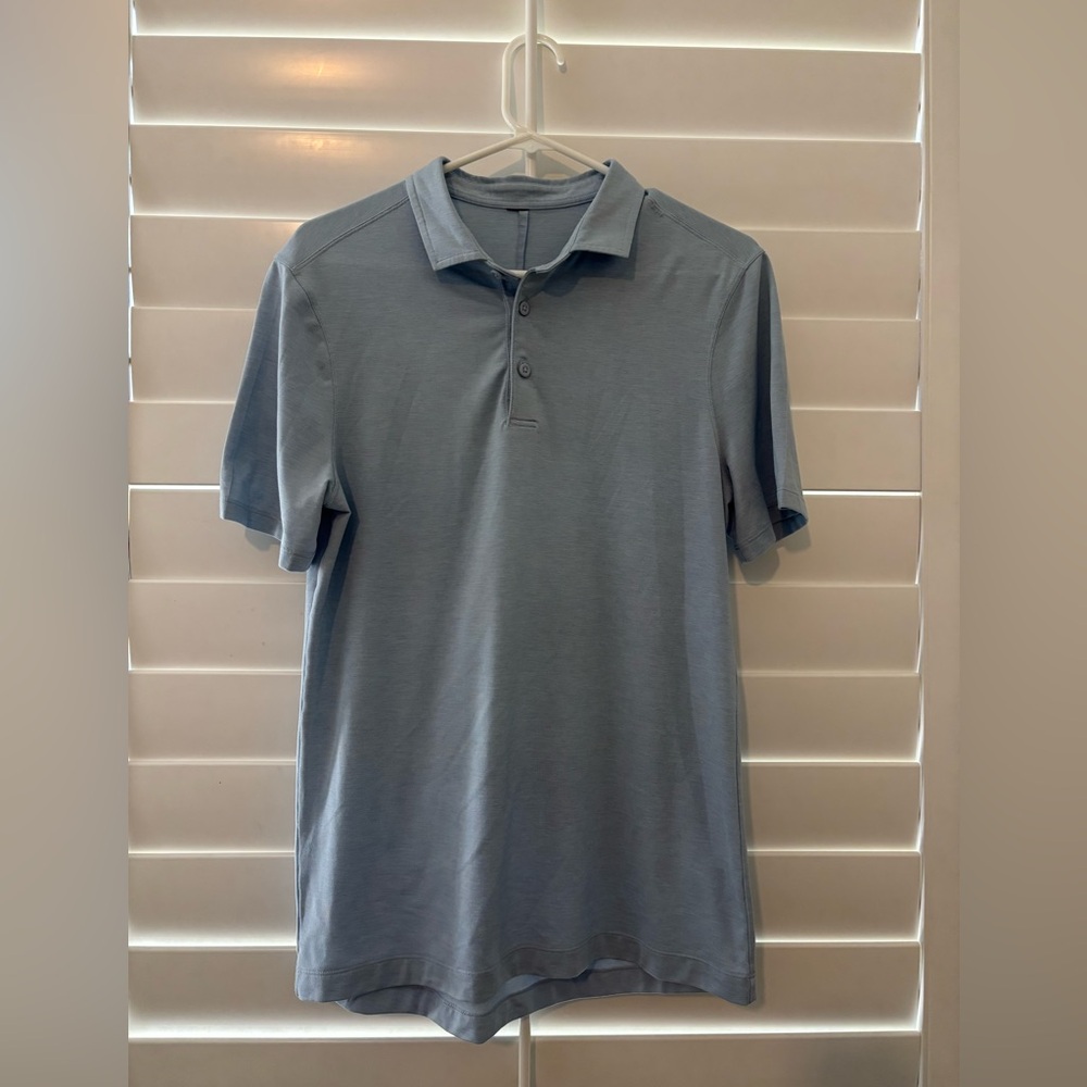 Men's Light Blue Lululemon Polo Shirt